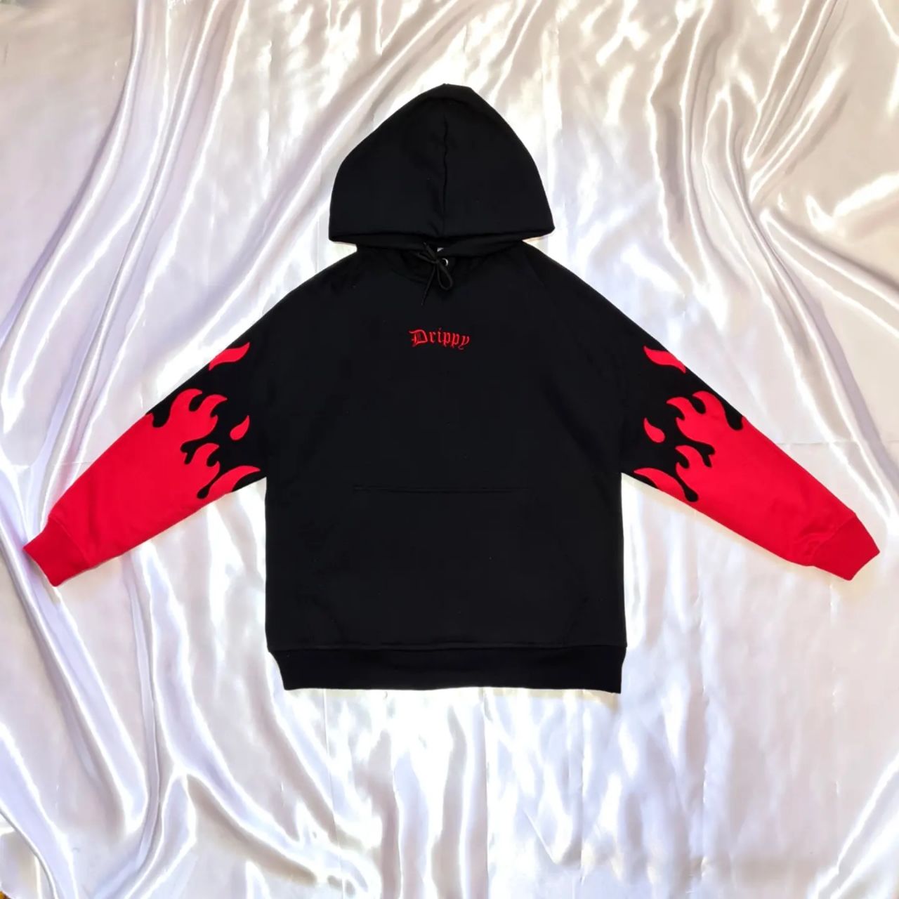 Hoodie oversized drippy Black/red 🔥 - Image 1