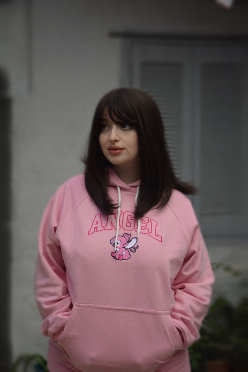 Hoodie oversize STITCH & ANGEL 💖💙 - Image 2